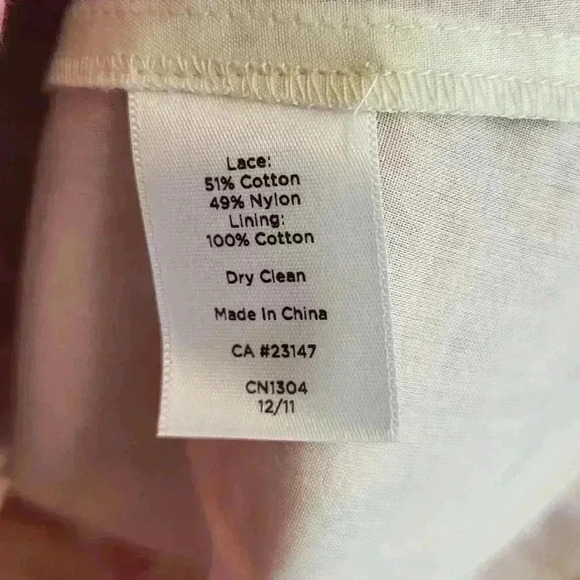 Talbots NWT New Womens Pink White A Line Lace Skirt Size 4 - Picture 9 of 10